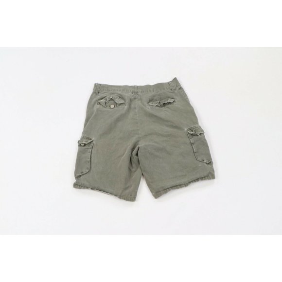 Vintage 90s Blind Skateboards Mens 34 Faded Button Fly Cargo Shorts Green USA - Picture 6 of 8